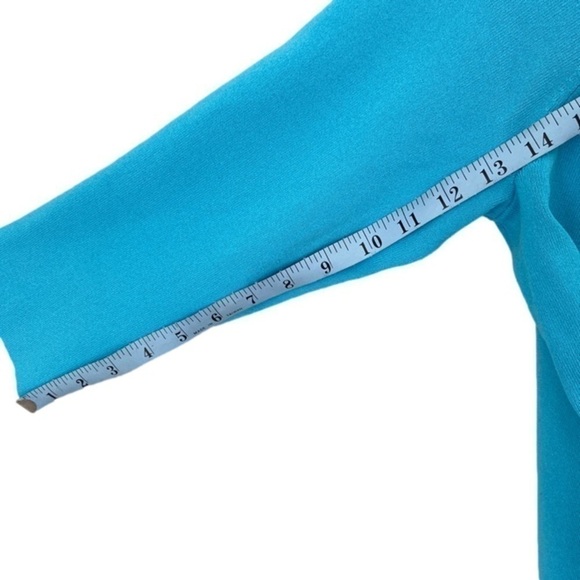 APOSTROPHE Knit Top 3/4 Sleeve Tiffany Blue Women Size XL - Picture 4 of 7